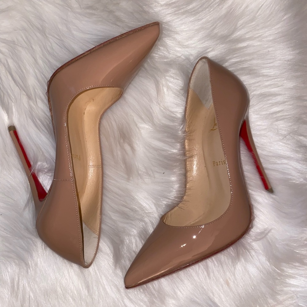 Christian Louboutin So Kate nude patent leather never worn.